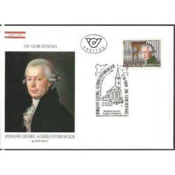 Austria 1986, Muzyka, Johann Georg Albrechtsberger. FDC