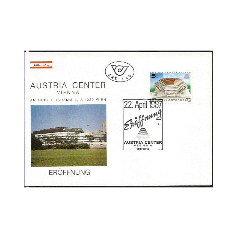 Austria 1987, Architektura, otwarcie Austria Center w Wiedniu. FDC