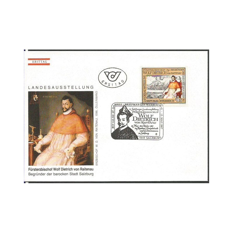 Austria 1987, Arcybiskup Wolf-Dietrich von Raitenau. FDC