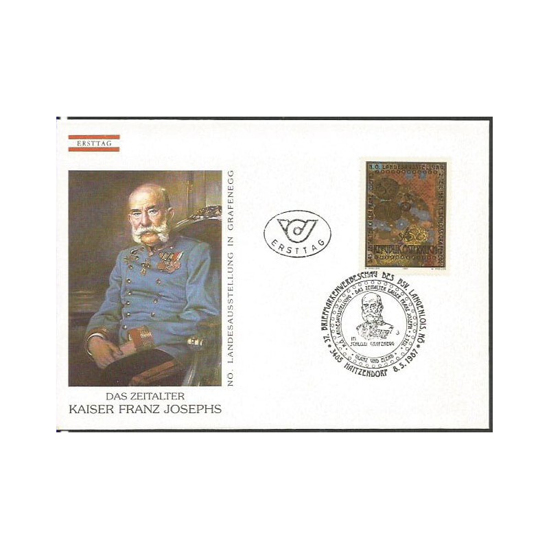 Austria 1987, Cesarz Franciszek Józef II, wystawa prowincji Dolnej Austrii w zamku Grafenegg. FDC