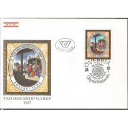 Austria 1987, Dzień Znaczka. Poczta. FDC