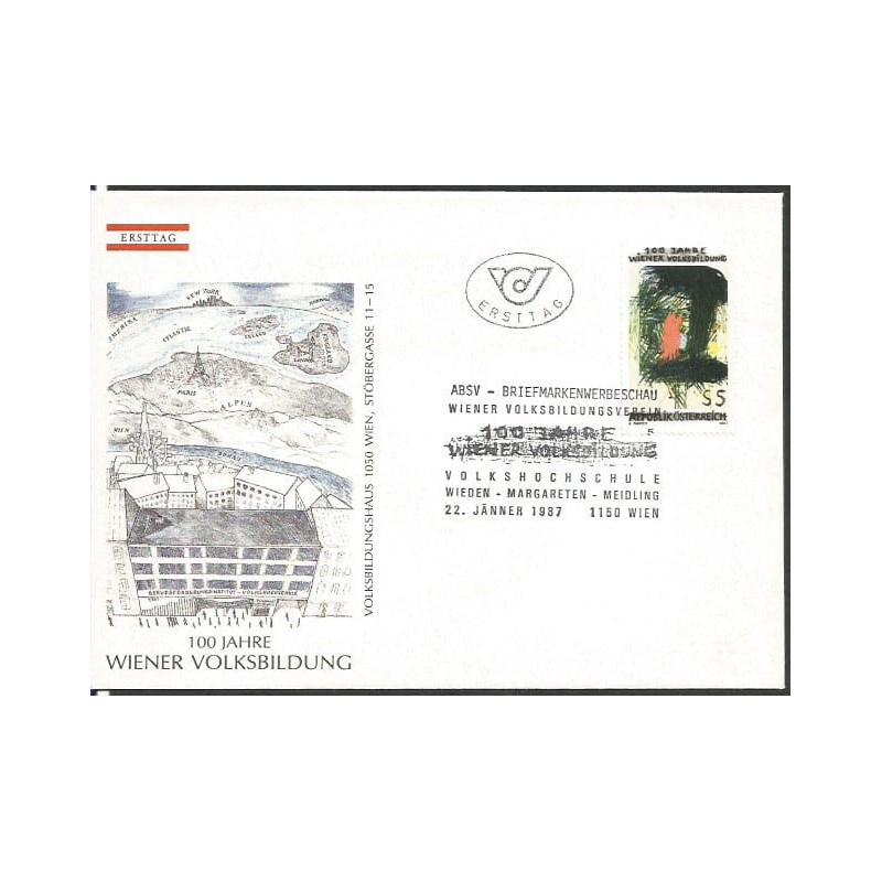 Austria 1987, Edukacja, 100-lecie Edukacji Narodowej. FDC