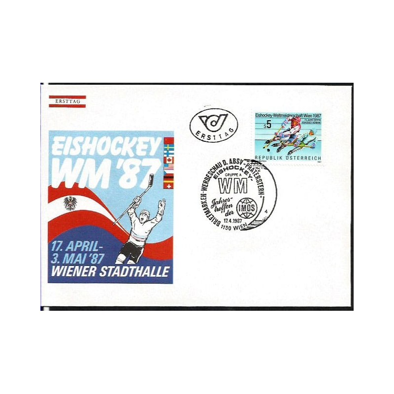 Austria 1987, Hokej, Mistrzostwa Świata w hokeju na lodzie. FDC