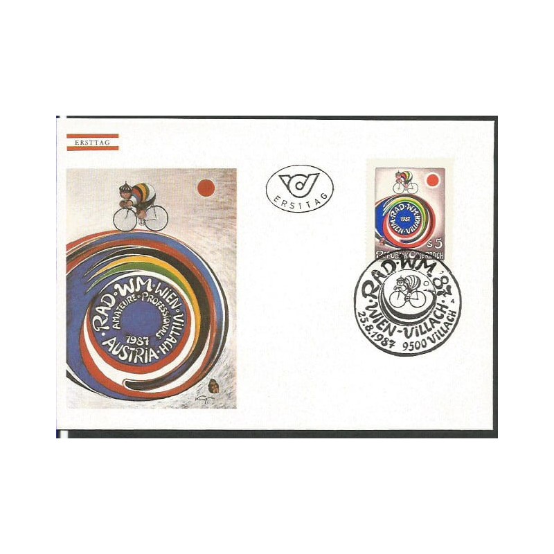 Austria 1987, Kolarstwo, Mistrzostwa Świata w kolarstwie. FDC