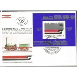 Austria 1987, Kolej, 150. rocznica kolei austriackiej. FDC