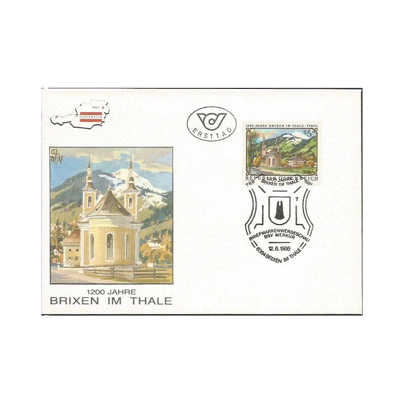 Austria 1988, 1200-lecie miasta Brixen. FDC