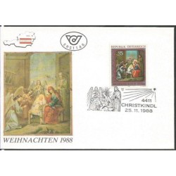Austria 1988, Boże Narodzenie, Christkindl. FDC