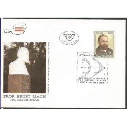 Austria 1988, Fizyka, 150. rocznica urodzin E. Macha. FDC
