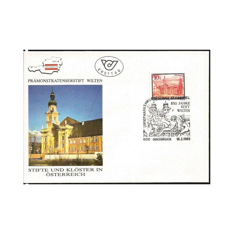 Austria 1988, Klasztory Austrii. FDC