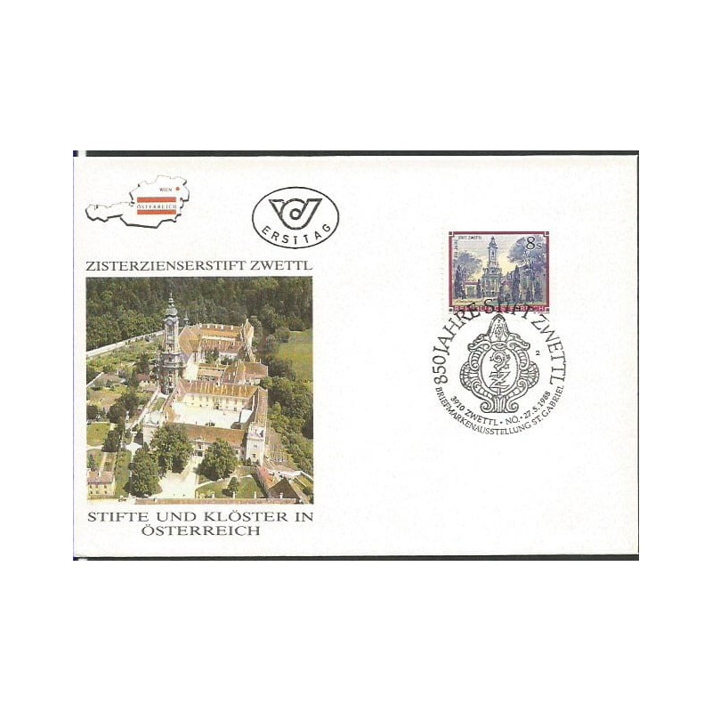 Austria 1988, Klasztory Austrii. Zwettl. FDC