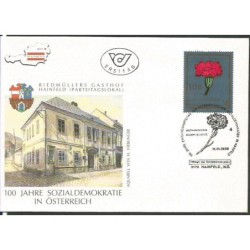 Austria 1988, Polityka, socjaldemokracja, kwiat. FDC