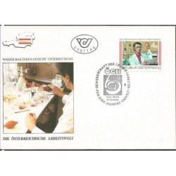 Austria 1988, Praca, medycyna, laboratorium. FDC