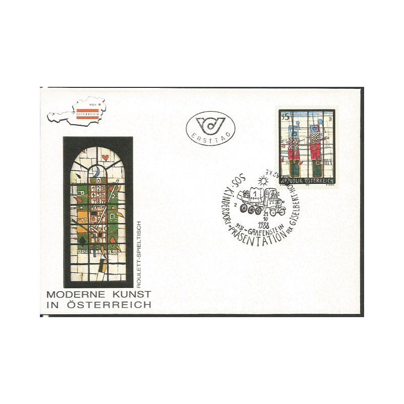 Austria 1988, Sztuka nowoczesna w Austrii. FDC