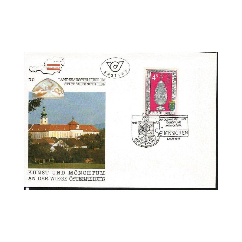 Austria 1988, Sztuka, klasztor Seitenstetten. FDC