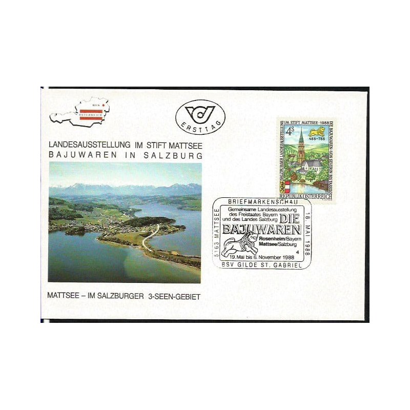 Austria 1988, Wystawa, klasztor Mattsee. FDC
