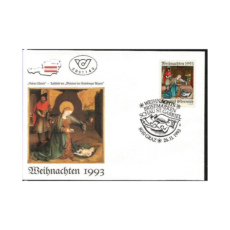 Austria 1993, Boże Narodzenie. FDC