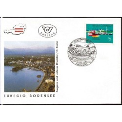 Austria 1993, Euroregion Bodensee, statek, łódka. FDC