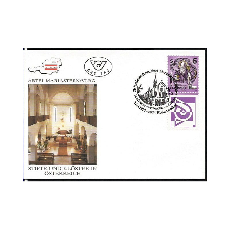 Austria 1993, Klasztor Mariastern. FDC