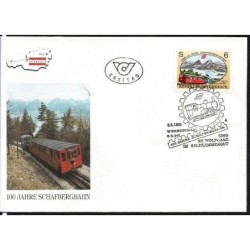 Austria 1993, Kolej, 100. rocznica kolei górskiej Schafberg. FDC
