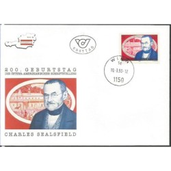 Austria 1993, Literatura, Charles Sealsfield. FDC