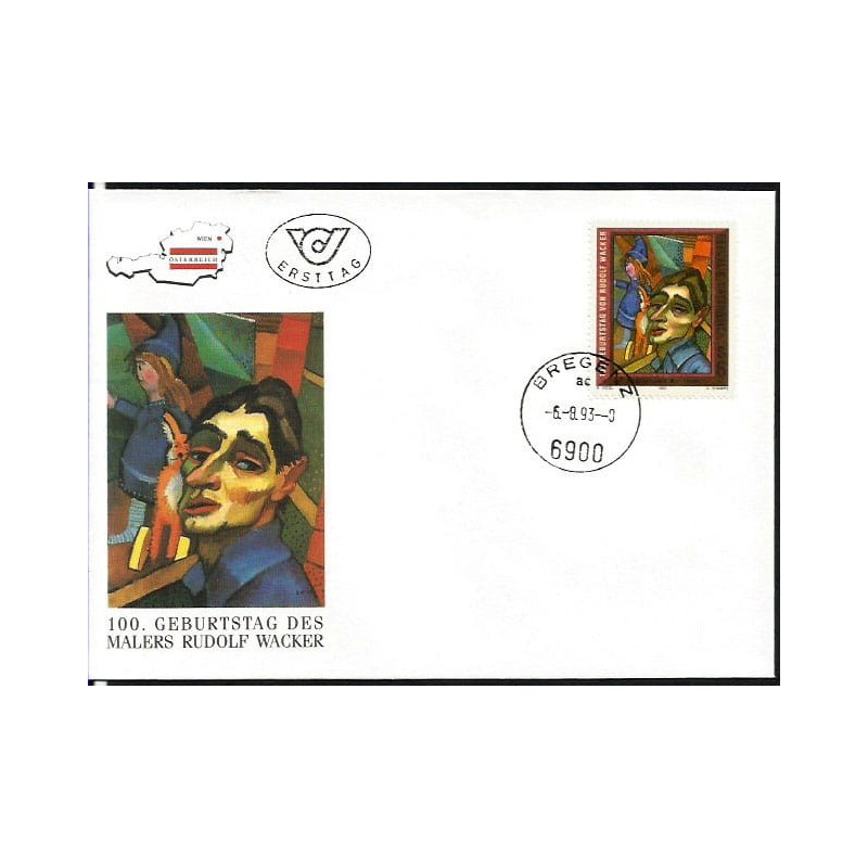 Austria 1993, Malarstwo, Rudolf Wacker. FDC