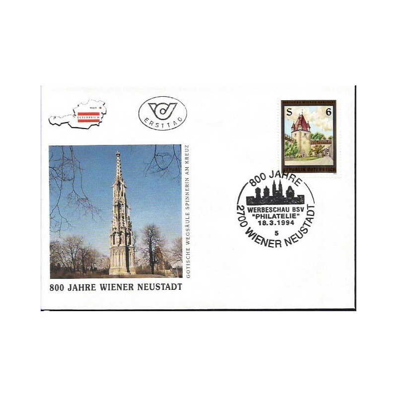 Austria 1994, 800-lecie miasta Wiener Neustadt. FDC