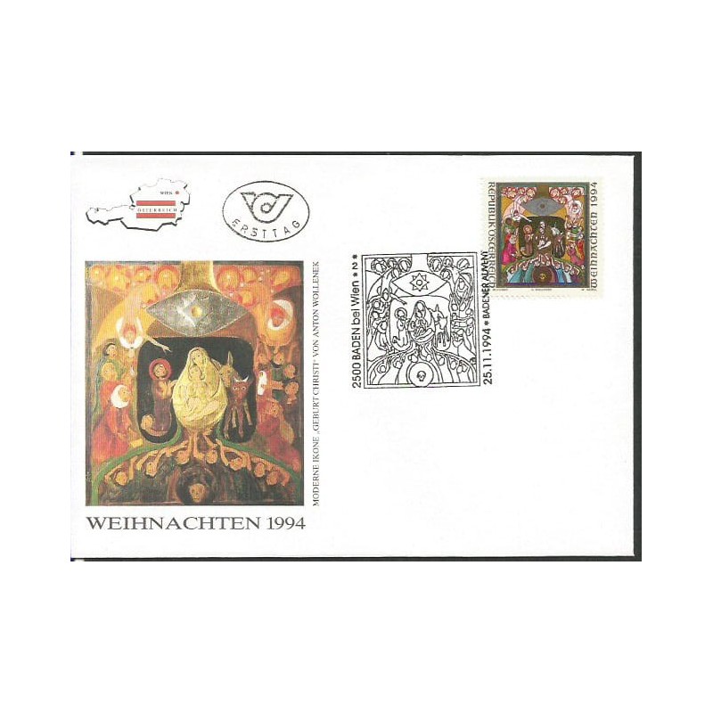 Austria 1994, Boże Narodzenie. FDC
