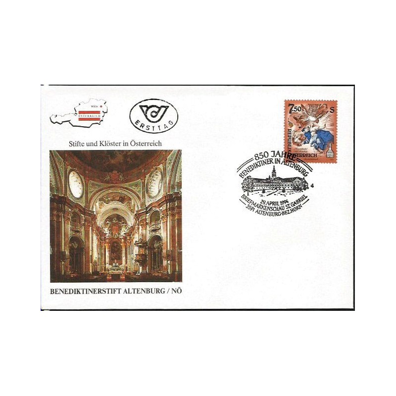 Austria 1994, Klasztor Altenburg, benedyktyni. FDC