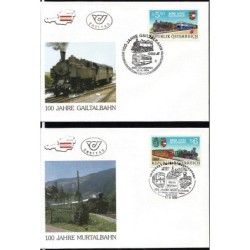 Austria 1994, Kolej, 100. rocznica kolei Murtal. 2 FDC