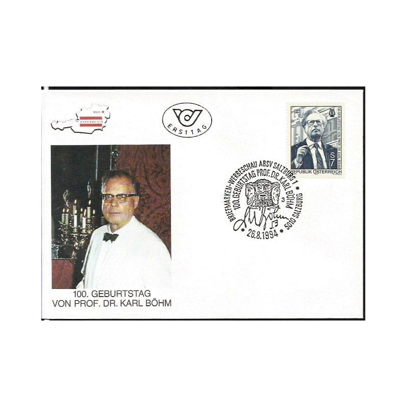 Austria 1994, Muzyka, Karl Böhm. FDC