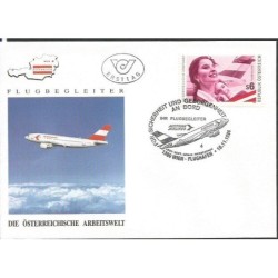 Austria 1994, Praca, lotnictwo, stewardessa. FDC