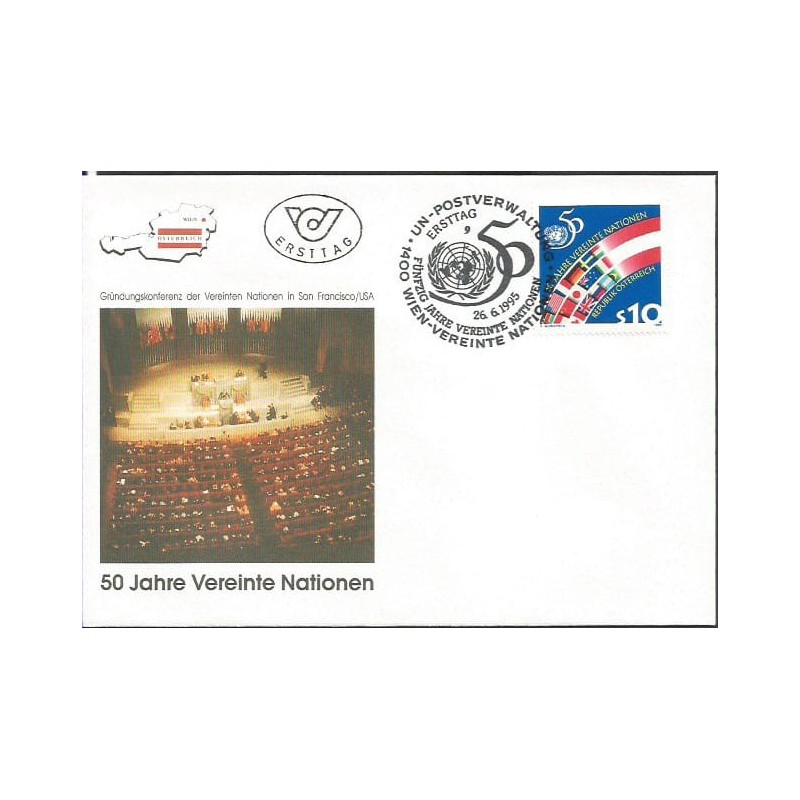 Austria 1995, 50. rocznica powstania ONZ. FDC