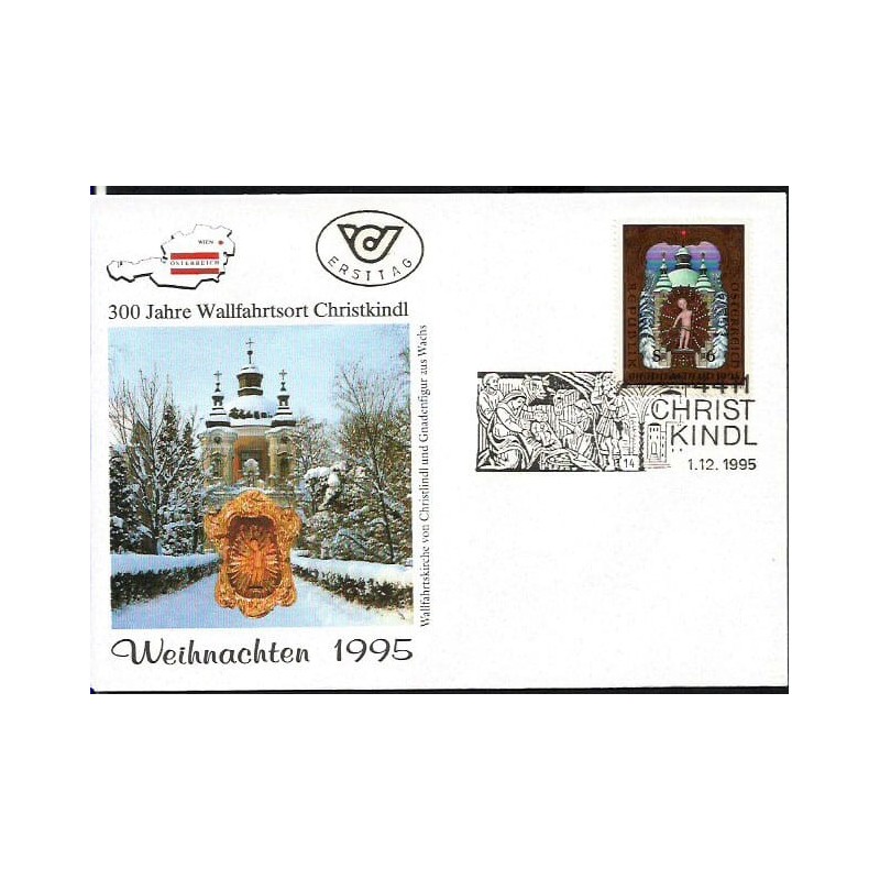 Austria 1995, Boże Narodzenie, Christkindl. FDC