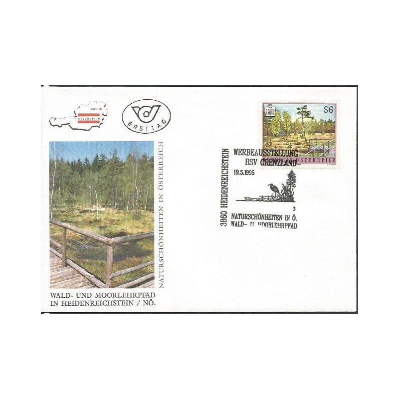 Austria 1995, Ptak. Piękno przyrody Austrii. FDC