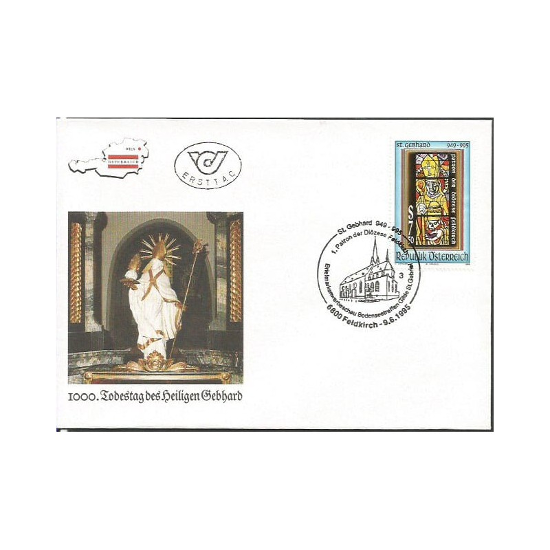 Austria 1995, Święty Gebhard. FDC