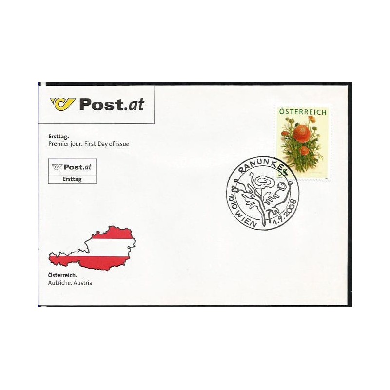 Austria 2008, Kwiaty. FDC