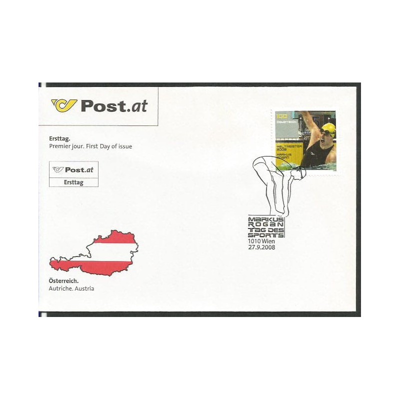 Austria 2008, Pływanie. FDC