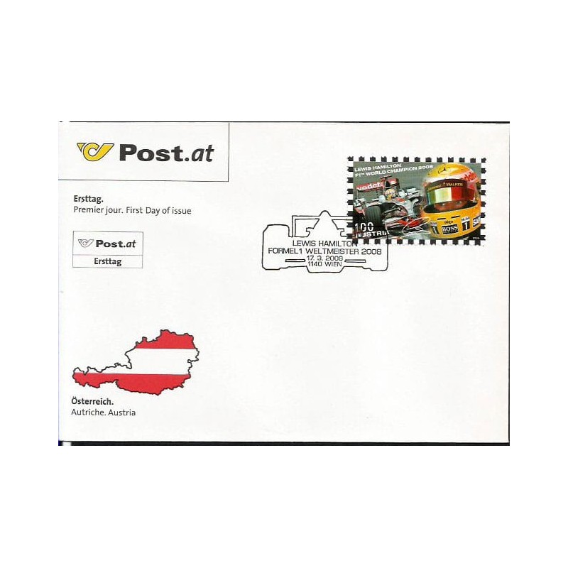 Austria 2009, Formuła 1, L. Hamilton. FDC