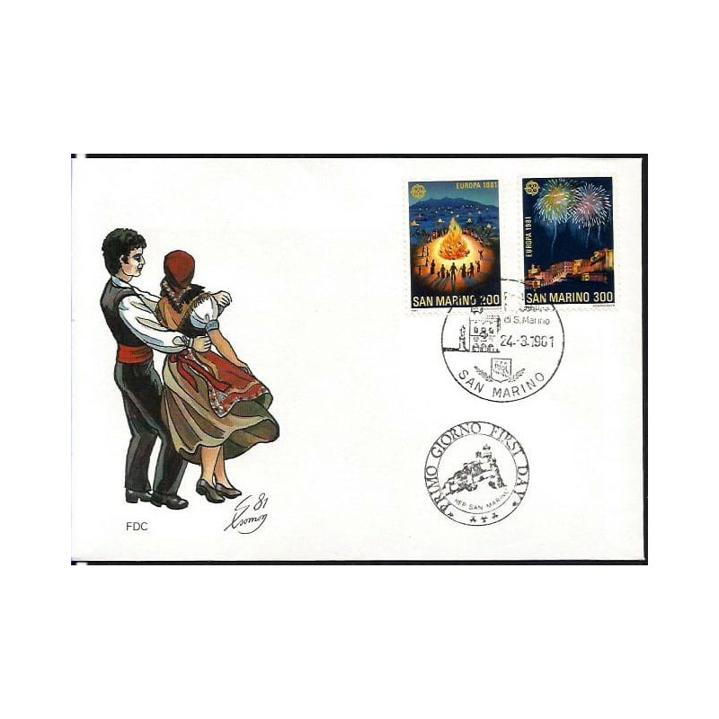 San Marino 1981, Ogień, ognisko. FDC
