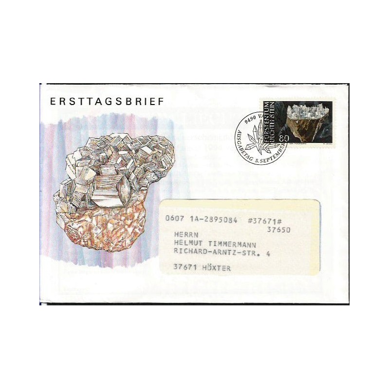 Liechtenstein 1994, Minerały. FDC