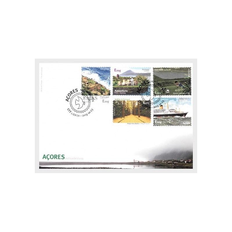 Portugalia 2015, EUROPA CEPT, ptaki, flora, statek. FDC