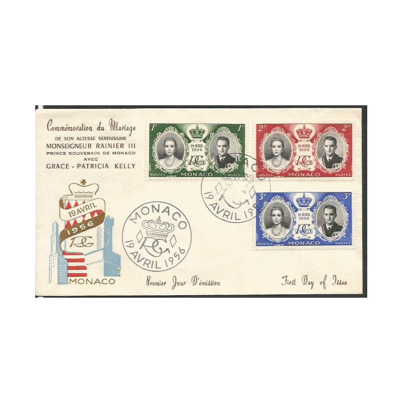 Monako 1956, Książę Rainier i Grace Kelly. FDC