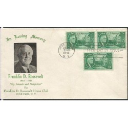 USA 1945, Prezydent Roosevelt. FDC