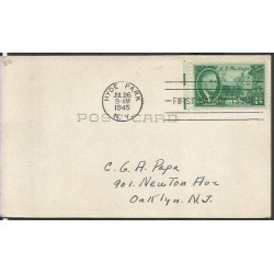 USA 1945, Prezydent Roosevelt. FDC – kartka pocztowa