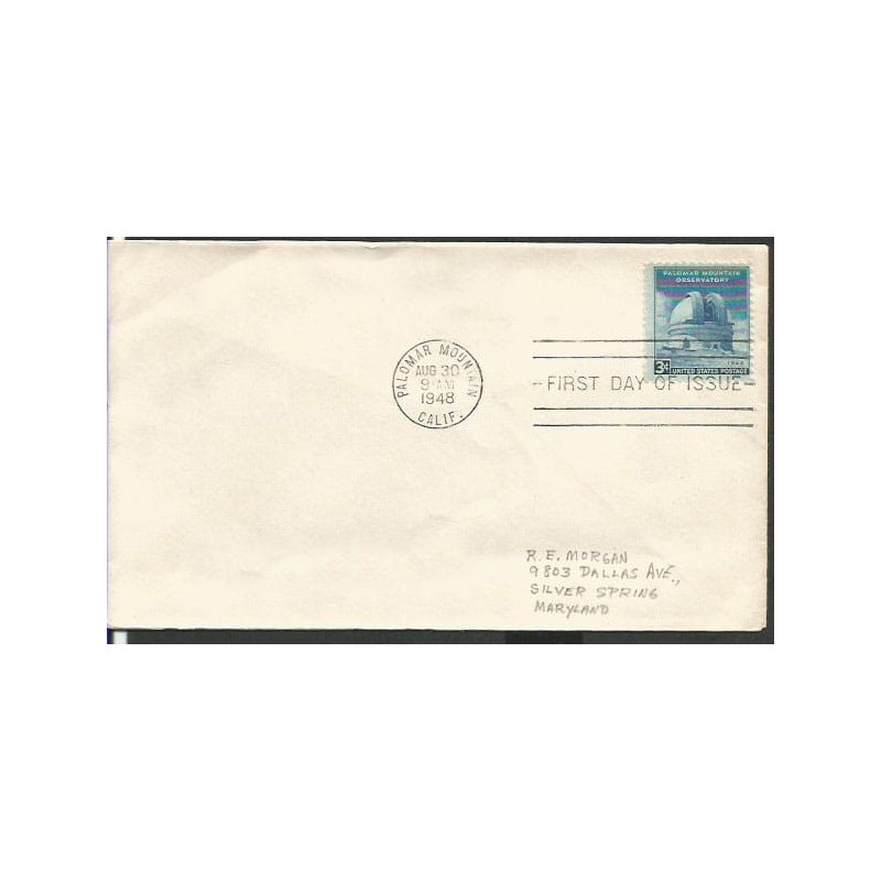 USA 1948, Obserwatorium, astronomia. FDC