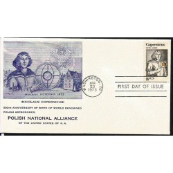 USA 1973, Mikołaj Kopernik, astronomia. FDC