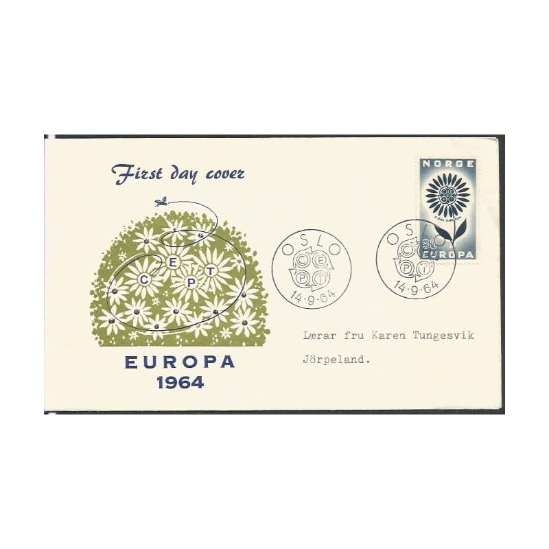 Norwegia 1964, EUROPA CEPT. FDC