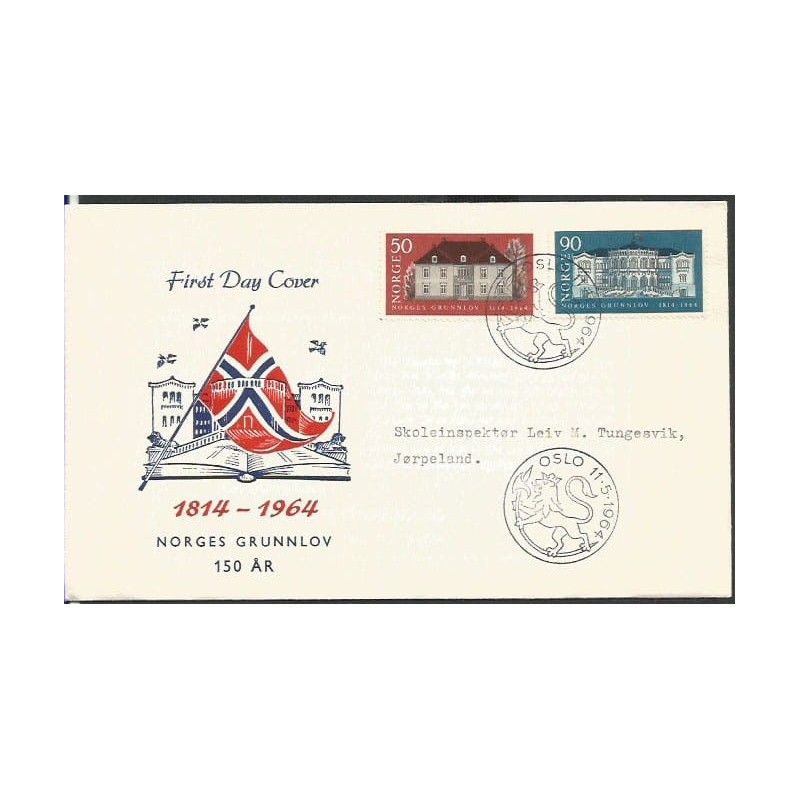 Norwegia 1964, Parlament 1814-1964. FDC