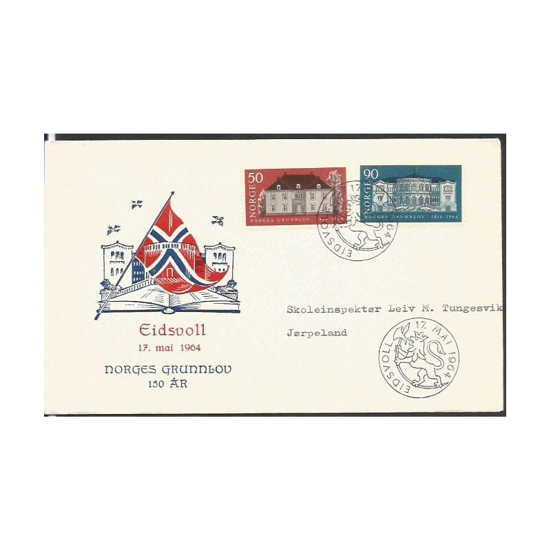 Norwegia 1964, Parlament 1814-1964. FDC