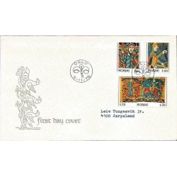 Norwegia 1976, Boże Narodzenie, gobeliny. FDC